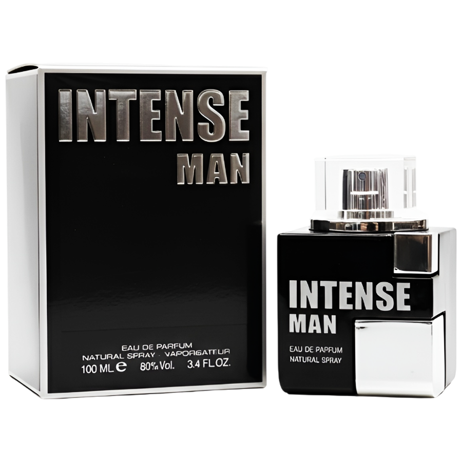 ادو پرفیوم اینتنس من از برند فراگرنس ورد (Fragrance World Intense Man EDP 100ml) اینتنس من مشکی